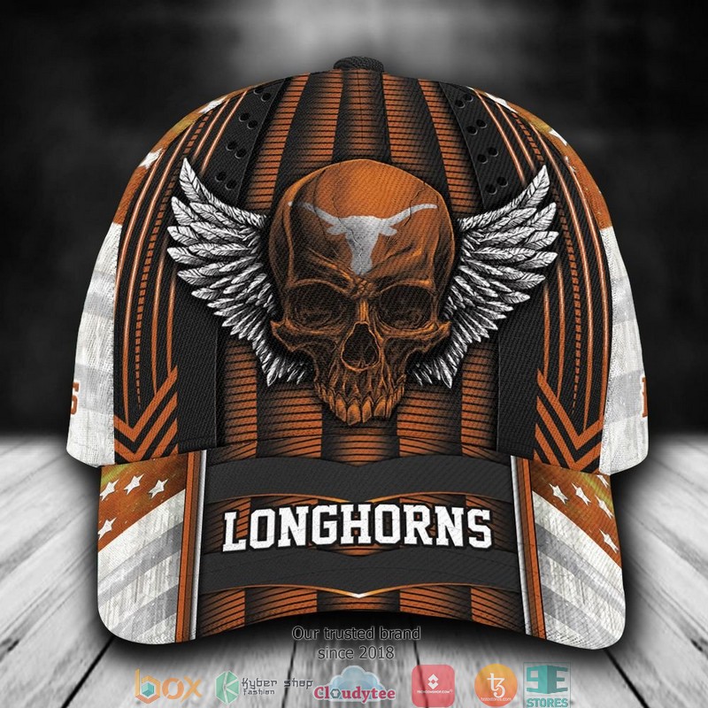 Texas Longhorns Luxury Skull NCAA1 Custom Name Cap word2