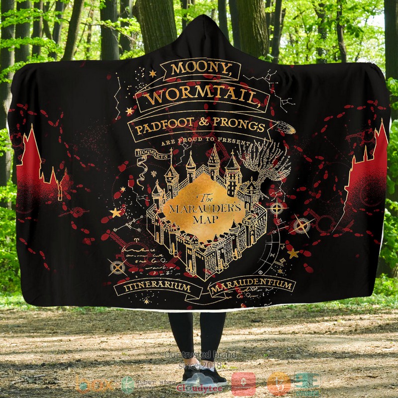 NEW The Marauders Map Glow In The Dark Fleece Hoodie Blanket 2 NEW The Marauders Map Glow In The Dark Fleece Hoodie Blanket word3