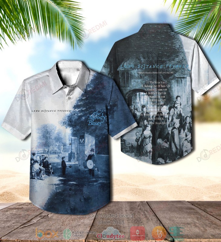 The Moody Blues Long Distance Voyager Short Sleeve Hawaiian Shirt word2
