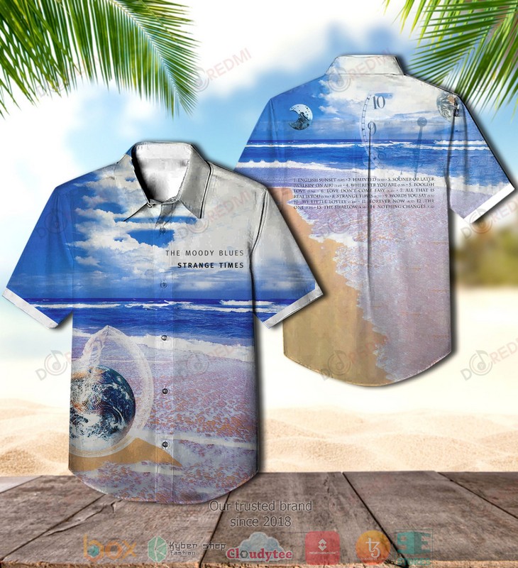 The Moody Blues Strange Times Short Sleeve Hawaiian Shirt 1 The Moody Blues Strange Times Short Sleeve Hawaiian Shirt word3
