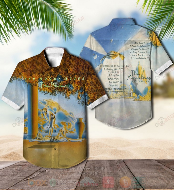 BEST The Moody Blues The Present Album Aloha Hawaiian Shirt