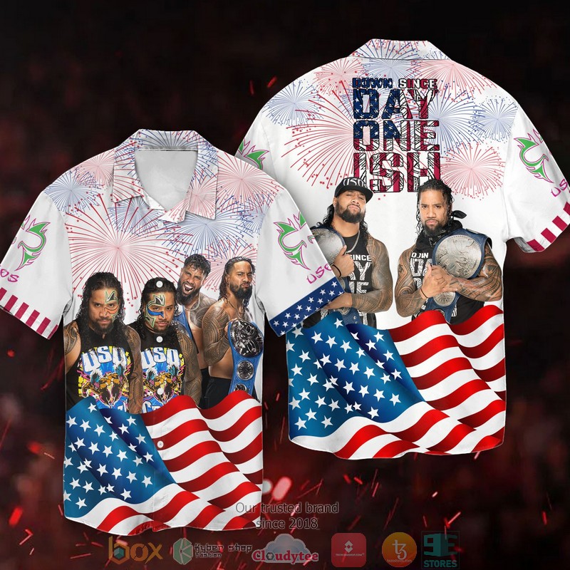 The Usos Brother Independence day Hawaiian Shirt word3