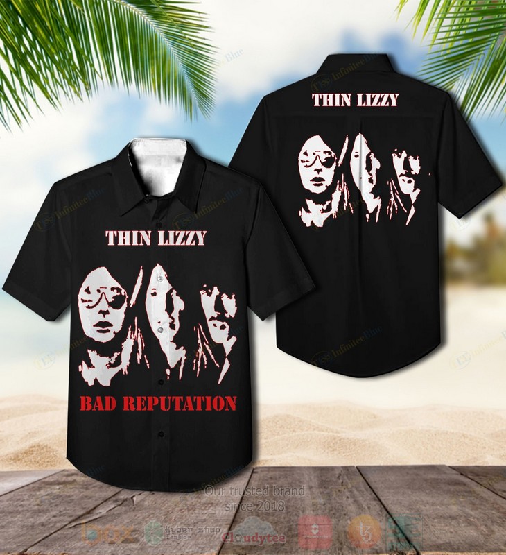 BEST Thin Lizzy Bad Reputation Album Aloha Hawaiian Shirt