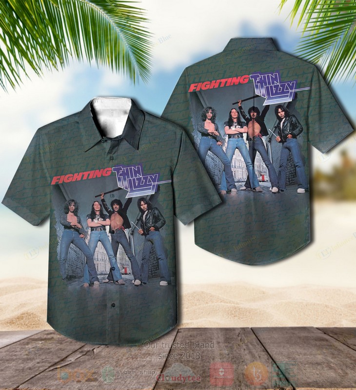 BEST Thin Lizzy Fighting Album Aloha Hawaiian Shirt