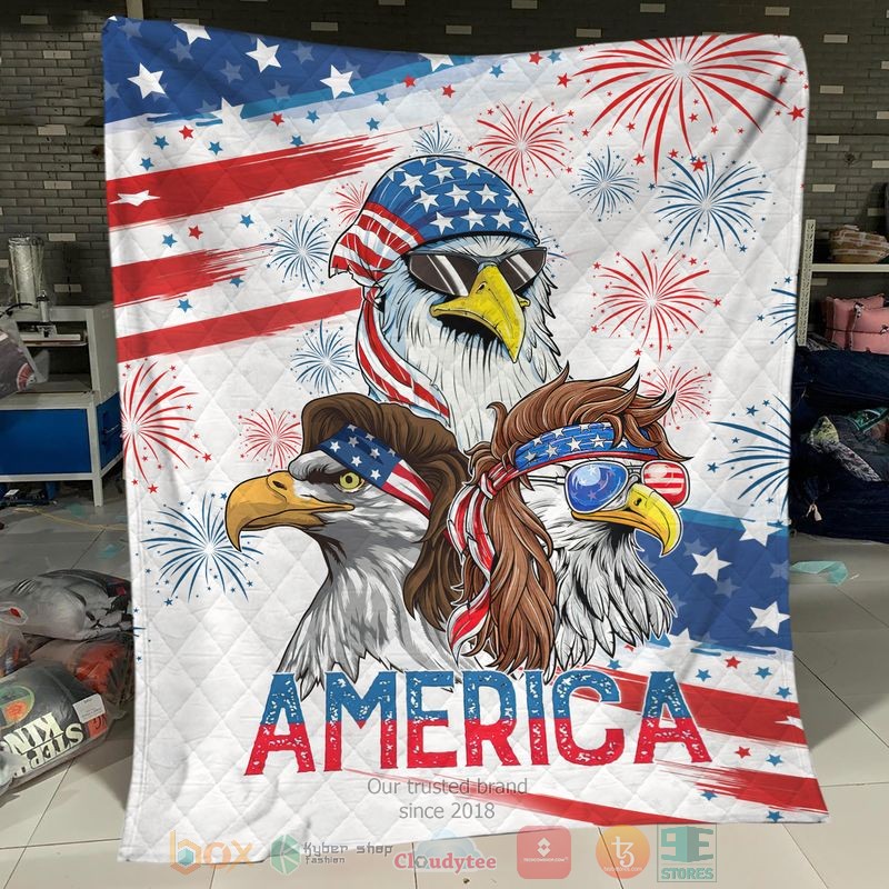 HOT Three Eagle America Independence Day Blanket Quilt 5 HOT Three Eagle America Independence Day Blanket Quilt word3
