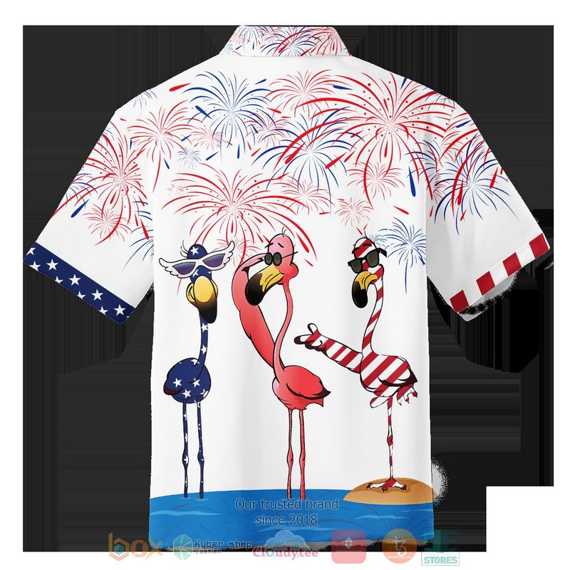 NEW Three Flamingo Independence Day Is Coming white Hawaii Shirt, Shorts 3 NEW Three Flamingo Independence Day Is Coming white Hawaii Shirt, Shorts word1