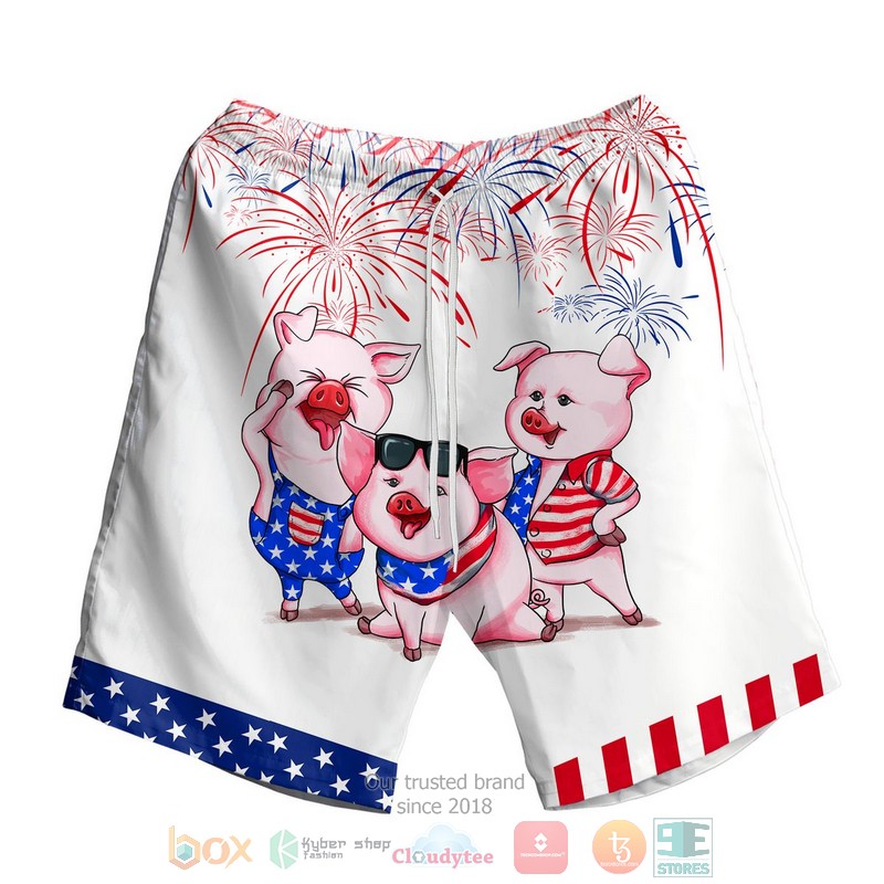 New Three Pig Independence Day Is Coming Hawaii Shirt, Shorts Word2
