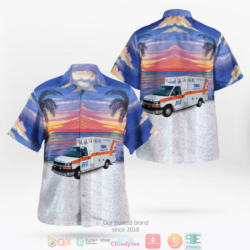 Three Rivers Ambulance Authority Fort Wayne Indiana Ambulance Hawaiian Shirt word2