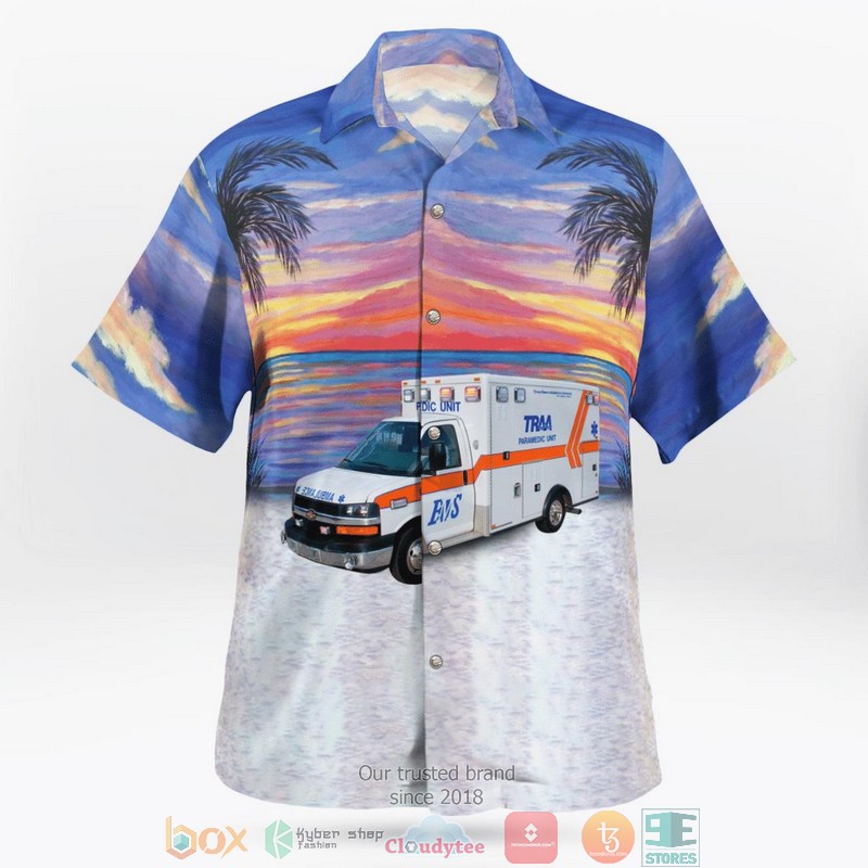 Three Rivers Ambulance Authority Fort Wayne Indiana Ambulance Hawaiian Shirt word2
