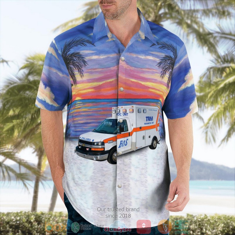 Three Rivers Ambulance Authority Fort Wayne Indiana Ambulance Hawaiian Shirt word2