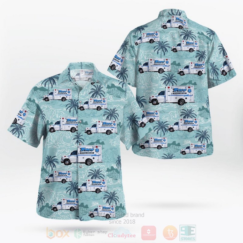 BEST Tinley Park, Illinois, Trace Ambulance 3D Aloha Shirt