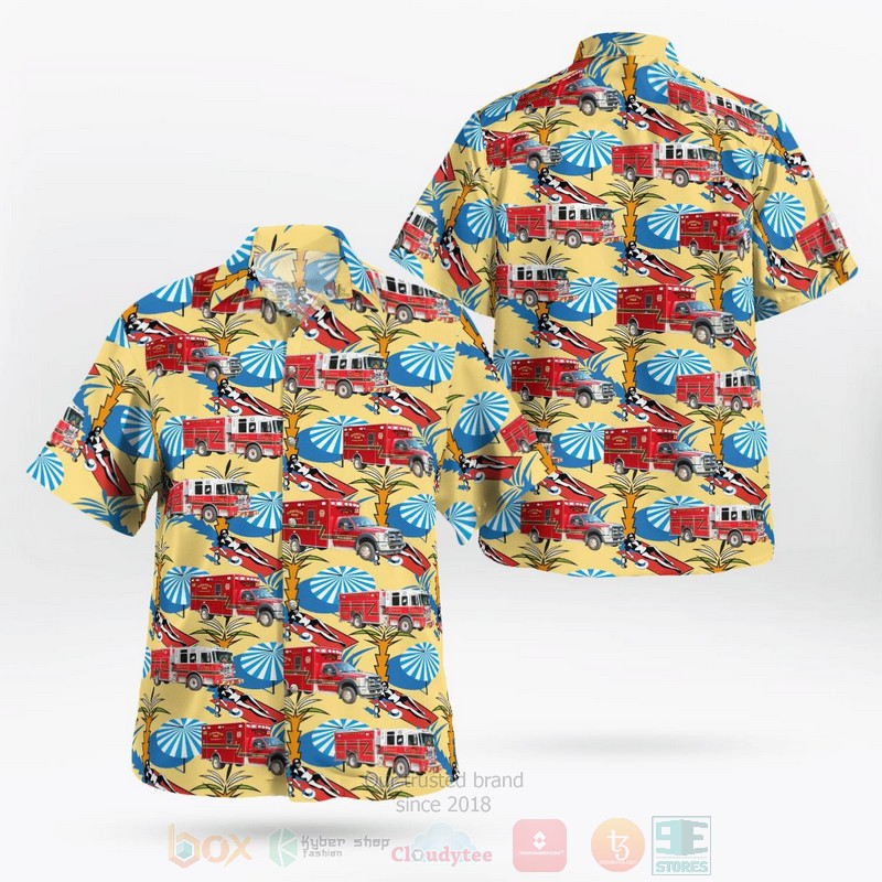 BEST Titusville, Florida, Titusville Fire Department 3D Aloha Shirt word3