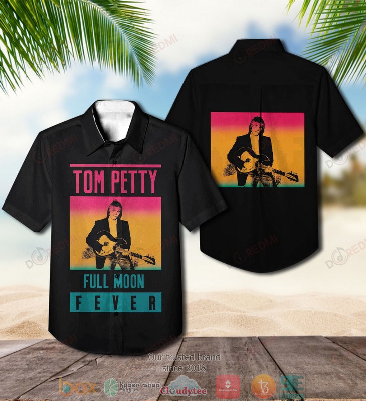 BEST Tom Petty Full Moon Fever Aloha Shirt word2