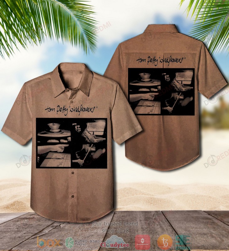 Tom Petty Wildflowers Short Sleeve Hawaiian Shirt word2