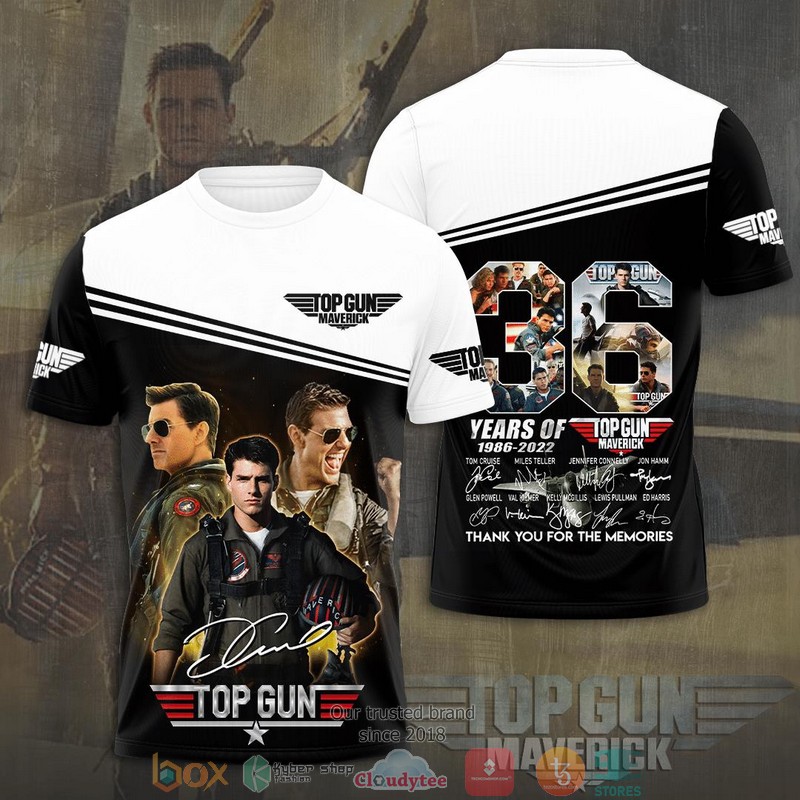 Top Gun Tom Cruise Maverick 1986 2022 3D Shirt, hoodie word2