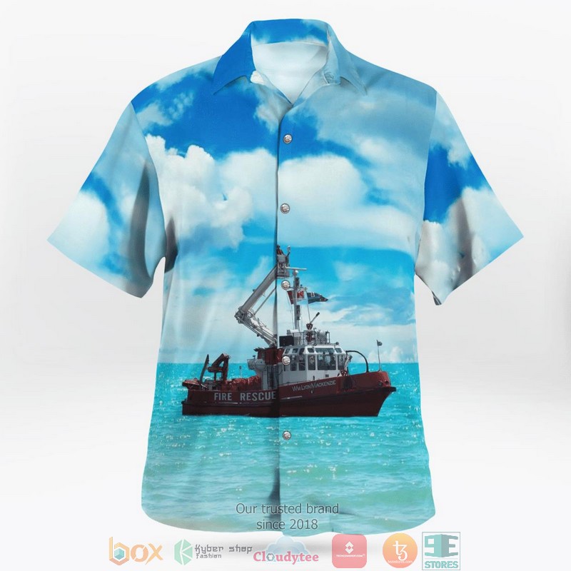 Toronto Fire Services William Lyon Mackenzie fireboat Hawaii 3D Shirt word1