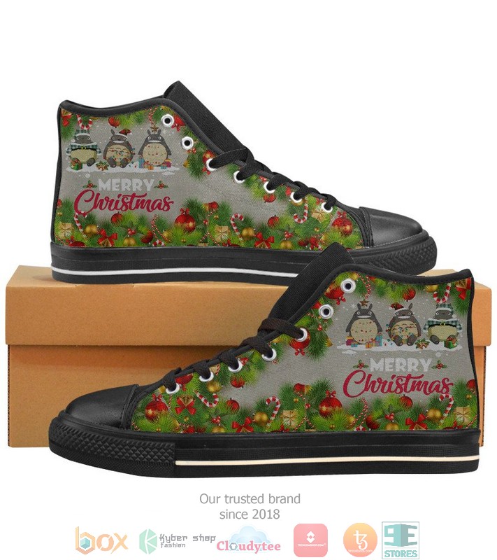 Totora Merry Christmas High Top Shoes word1
