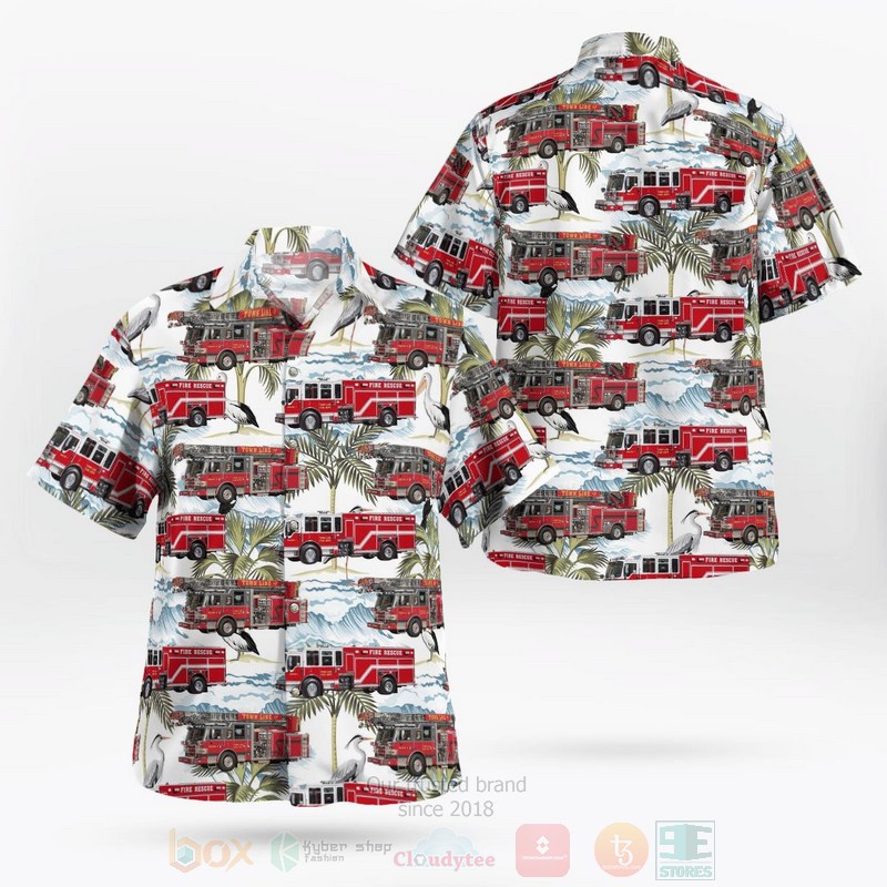 BEST Town Line Volunteer Fire Department, New York 3D Aloha Shirt word3