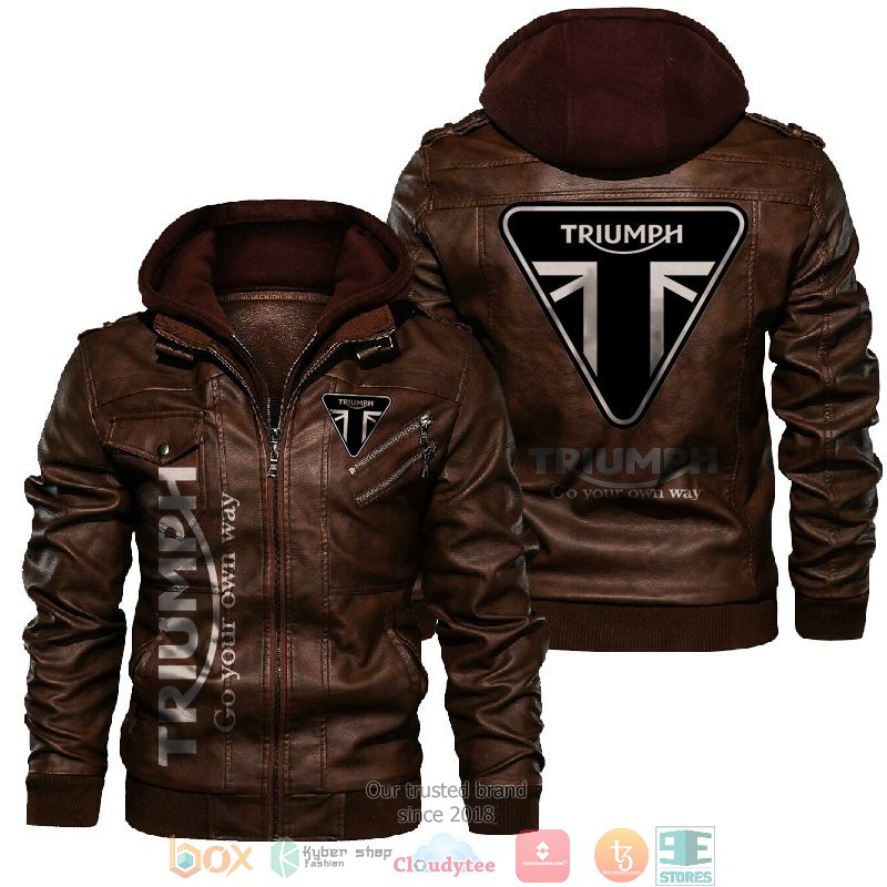 Triumph Motorcycles Go your own way Leather Jacket word1