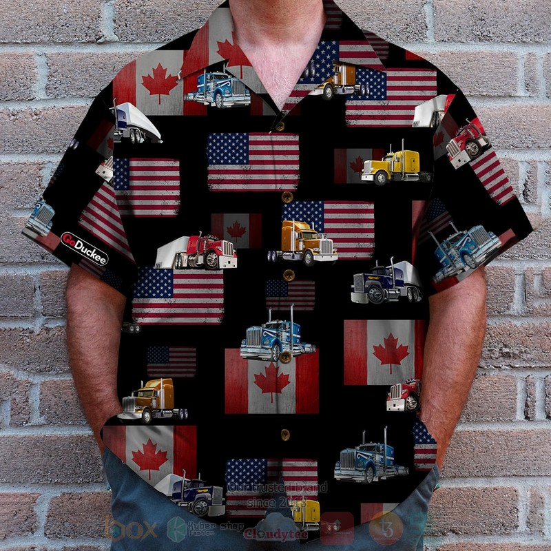BEST Trucker I Identify As A Trucker Canada & American Truck Aloha Hawaiian Shirt 2 BEST Trucker I Identify As A Trucker Canada & American Truck Aloha Hawaiian Shirt word2