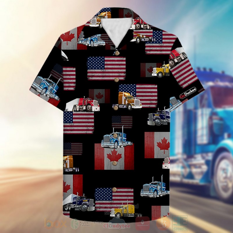 BEST Trucker I Identify As A Trucker Canada & American Truck Aloha Hawaiian Shirt 4 BEST Trucker I Identify As A Trucker Canada & American Truck Aloha Hawaiian Shirt word2