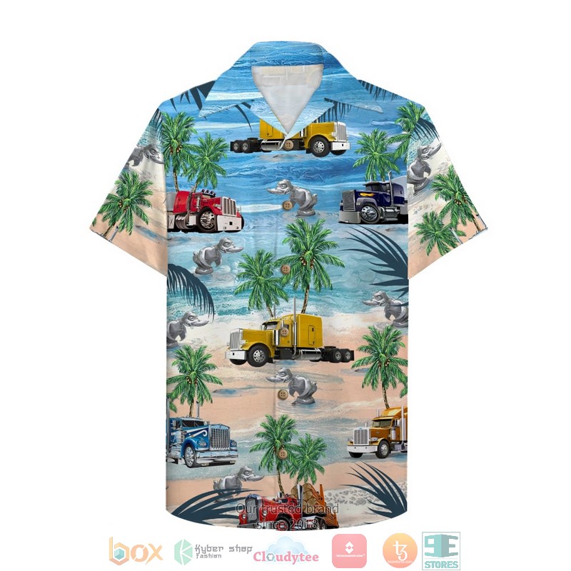 HOT Trucker Semitruck Hawaii Shirt word1