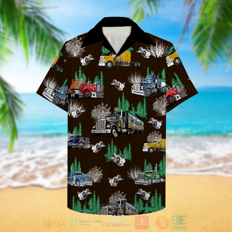 BEST Trucker, with semitruck 2 Aloha Hawaiian Shirt 3 BEST Trucker, with semitruck 2 Aloha Hawaiian Shirt word2