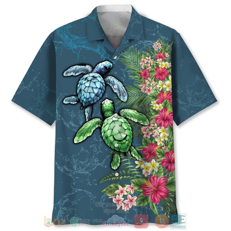 NEW Turtle Beach Flower Hawaiian Shirt 1 NEW Turtle Beach Flower Hawaiian Shirt word1