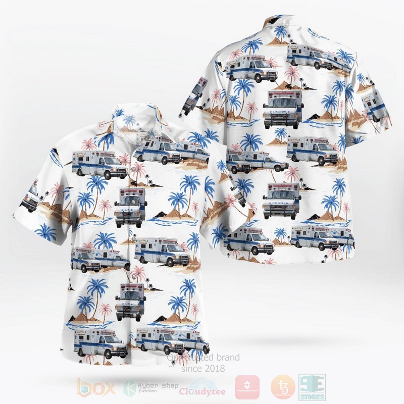 BEST Twin Creeks Ambulance Service, Petersburg, Pennsylvania 3D Aloha Shirt word3