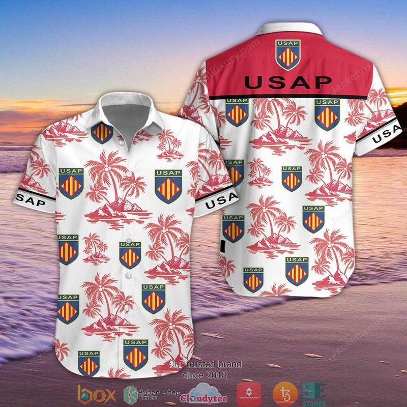 USA Perpignan Hawaiian Shirt, Beach Short word2