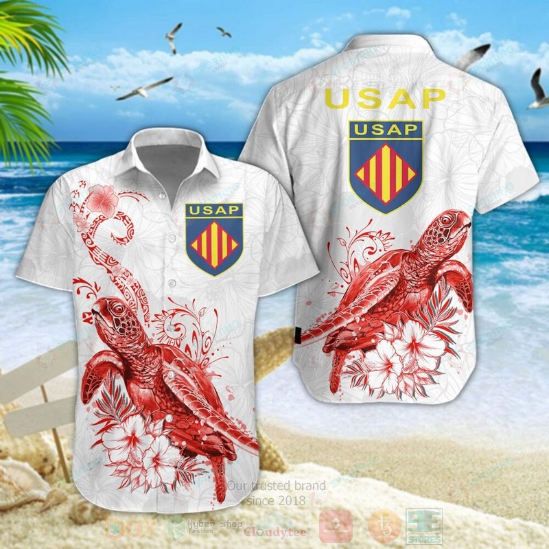BEST USA Perpignan Turtle Aloha Hawaiian Shirt, Short Pants