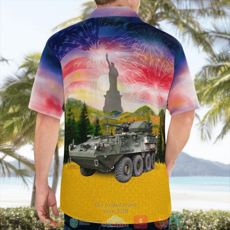 NEW US Army M1296 Dragoon Armored Personnel Carrier Independence Day Aloha Shirt 4 NEW US Army M1296 Dragoon Armored Personnel Carrier Independence Day Aloha Shirt word3