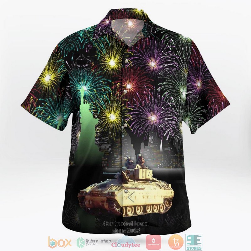 NEW US Army M2 M3 Bradley Fighting Vehicle Firework 4th Of July Aloha Shirt 2 NEW US Army M2 M3 Bradley Fighting Vehicle Firework 4th Of July Aloha Shirt word1