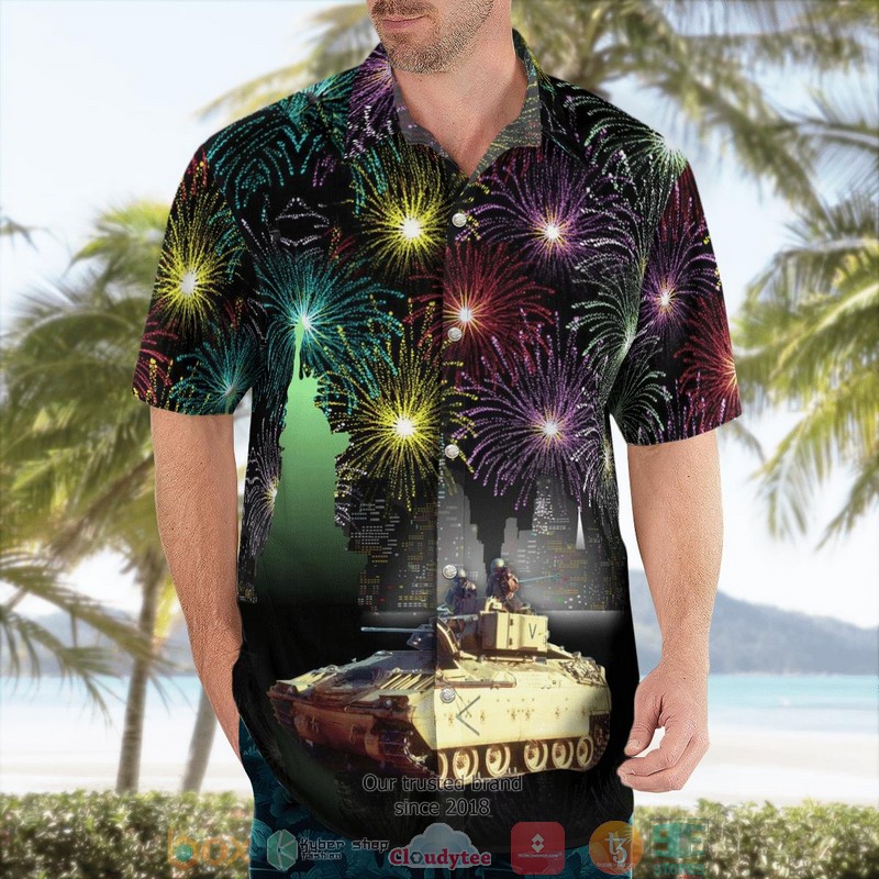 NEW US Army M2 M3 Bradley Fighting Vehicle Firework 4th Of July Aloha Shirt 3 NEW US Army M2 M3 Bradley Fighting Vehicle Firework 4th Of July Aloha Shirt word1
