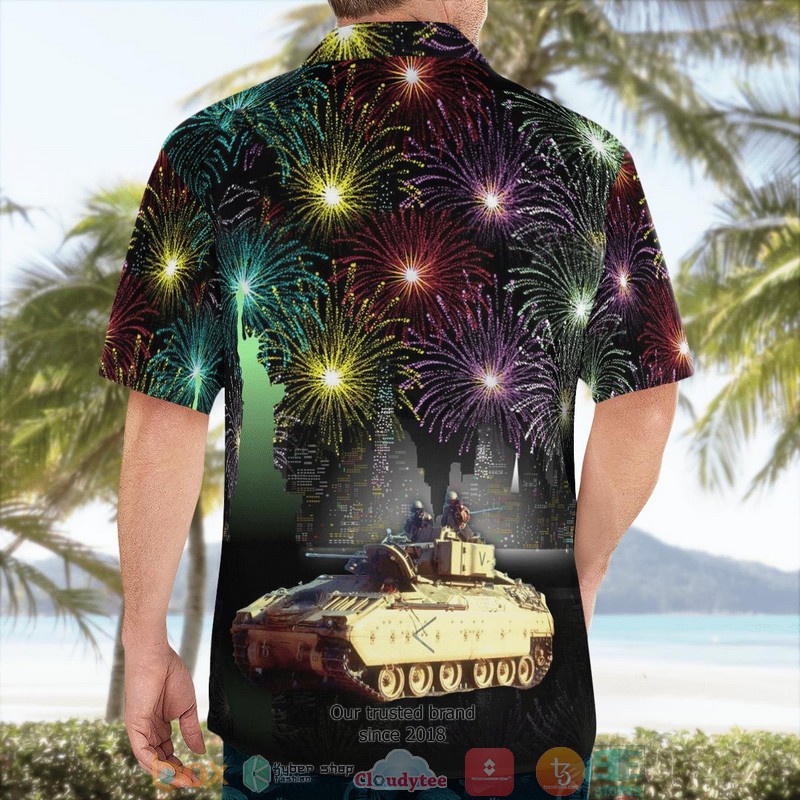 NEW US Army M2 M3 Bradley Fighting Vehicle Firework 4th Of July Aloha Shirt 4 NEW US Army M2 M3 Bradley Fighting Vehicle Firework 4th Of July Aloha Shirt word1