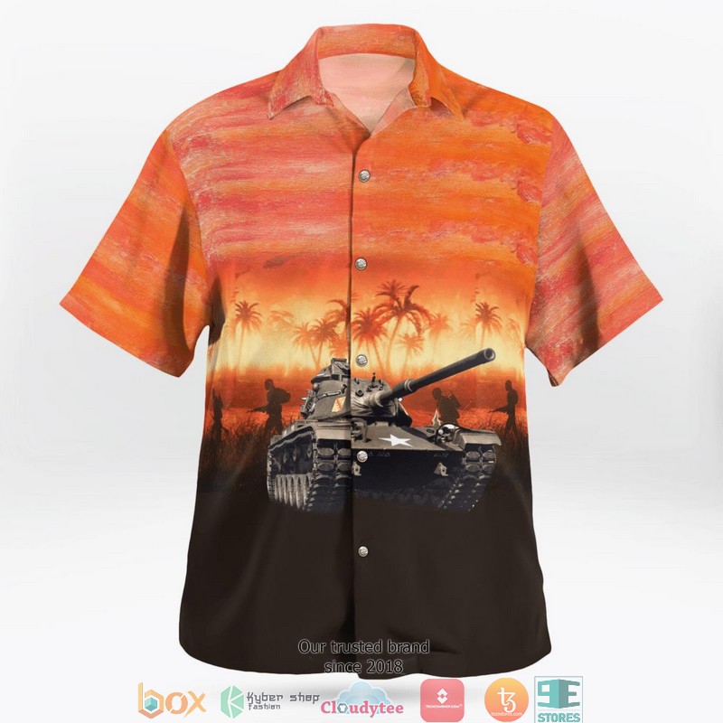US Army Vietnam War M60A1 Main Battle Tank Hawaiian Shirt 2 US Army Vietnam War M60A1 Main Battle Tank Hawaiian Shirt word2
