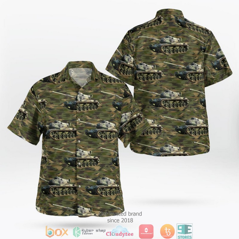 US Army Vietnam War M60A3 Main Battle Tank Hawaiian Shirt word1