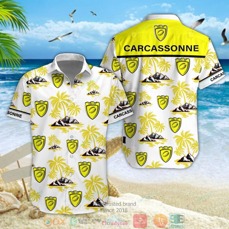 US Carcassonne Hawaiian shirt, short
