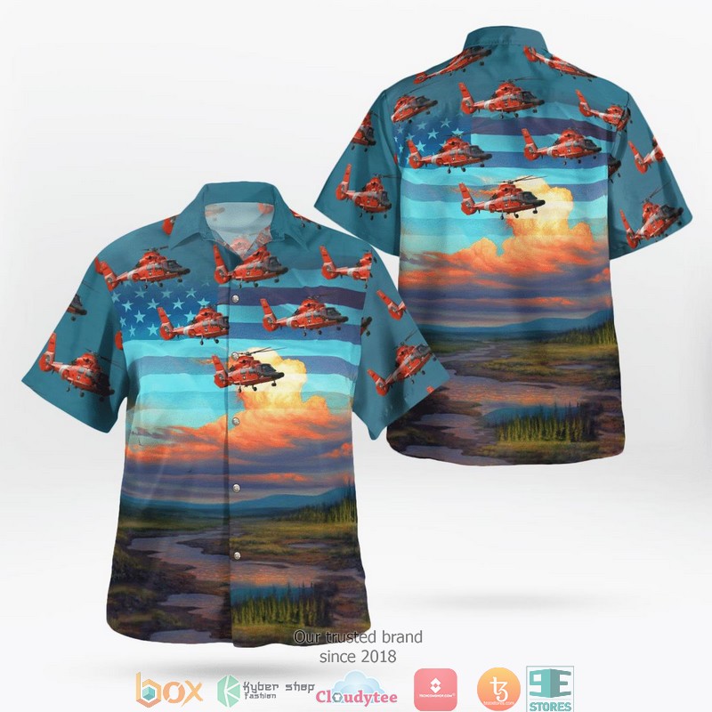 US Coast Guard Aerospatiale HH 65C Dolphin SA 366G 1 Independence Day Hawaiian Shirt 1 US Coast Guard Aerospatiale HH 65C Dolphin SA 366G 1 Independence Day Hawaiian Shirt word1