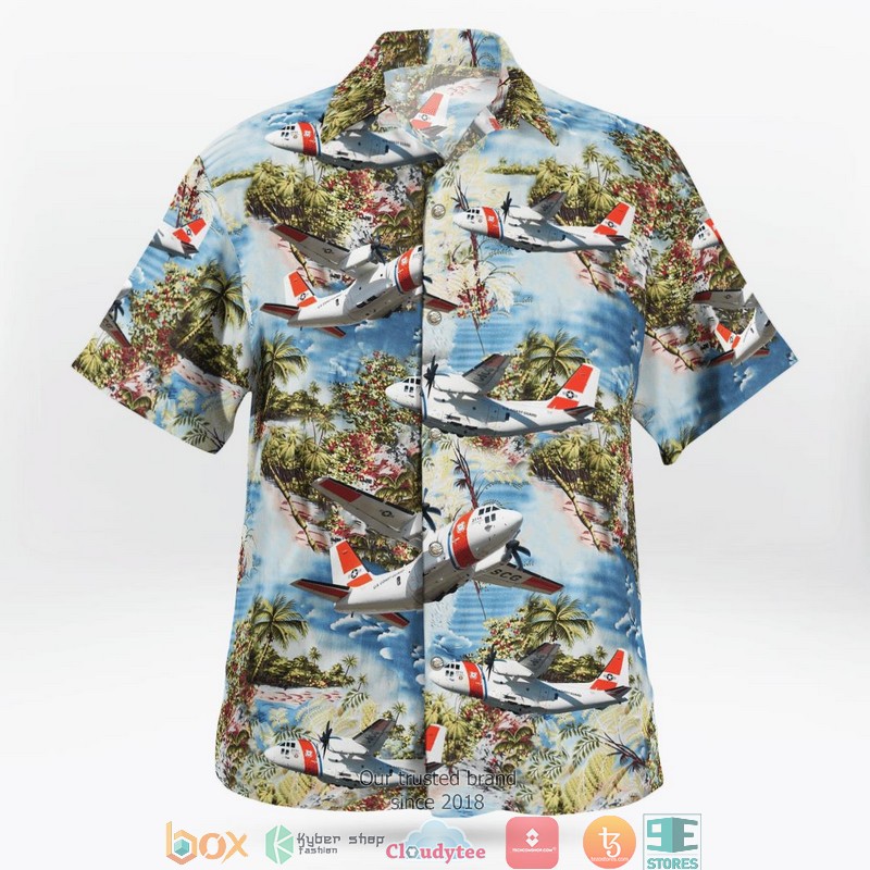 US Coast Guard Alenia C 27J Spartan Hawaiian Shirt 2 US Coast Guard Alenia C 27J Spartan Hawaiian Shirt word3