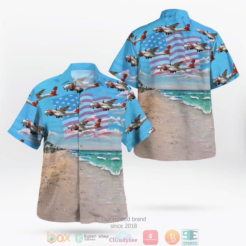 US Coast Guard CASA-IPTN HC-144A Ocean Sentry CN-235M-300 Independence Day Aloha Shirt word3