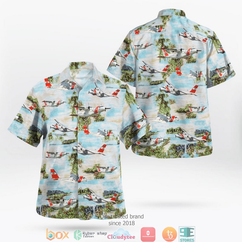 US Coast Guard EADS HC 144 Ocean Sentry Hawaiian Shirt word3
