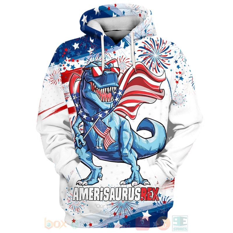 BEST US Independence Day Amerisaurusrex All Over Print Shirt, Hoodie word2