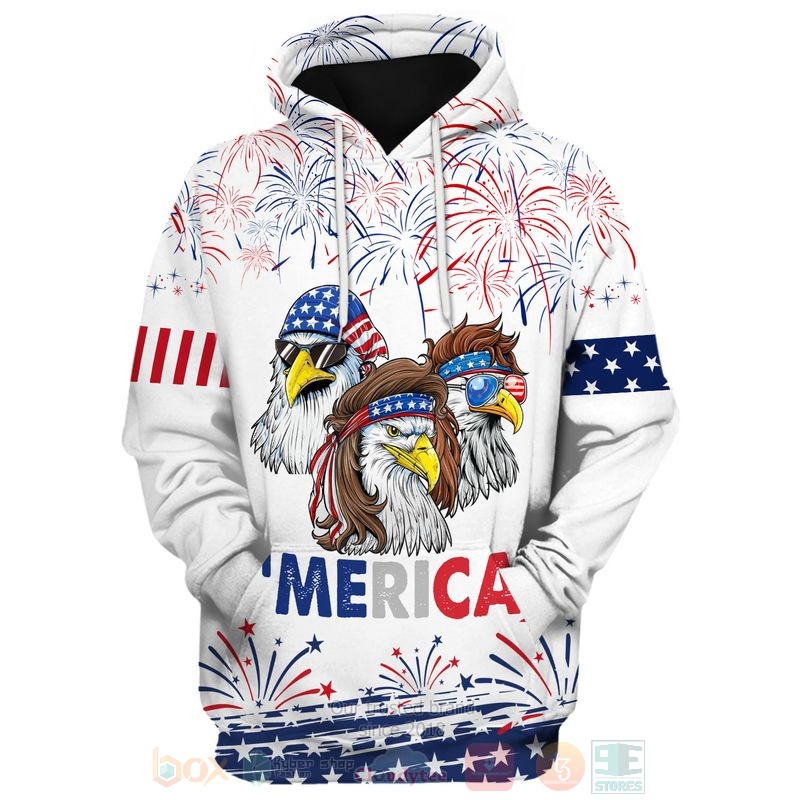 BEST US Independence Day Eagles All Over Print Shirt, Hoodie word2