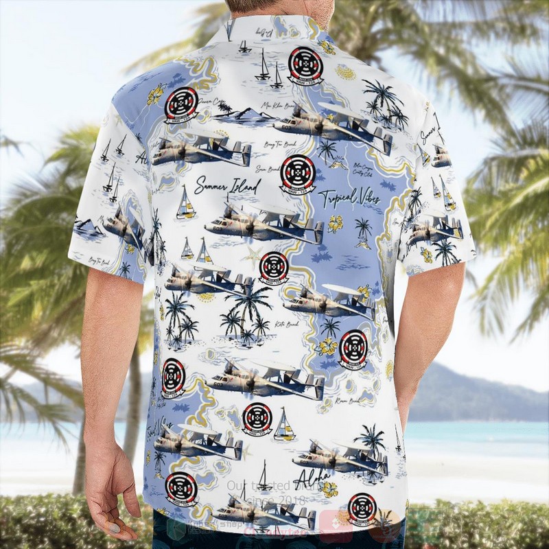 BEST US Navy Airborne Command & Control Squadron 124 VAW-124 Bear Aces 3D Aloha Shirt word3