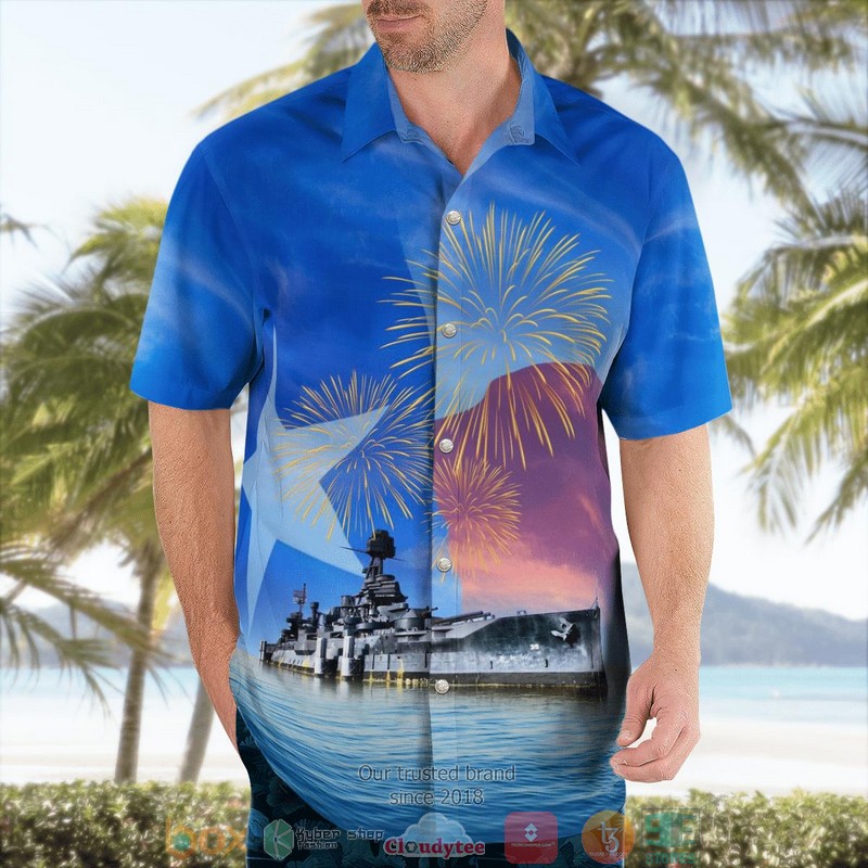 NEW US Navy USS Texas BB-35 4th Of July Aloha Shirt 3 NEW US Navy USS Texas BB-35 4th Of July Aloha Shirt word2