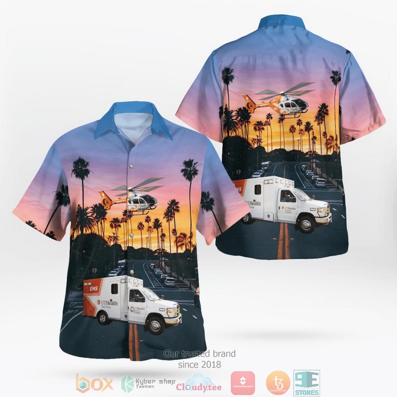 UT Health East Texas EMS Tyler Texas Hawaiian Shirt word2