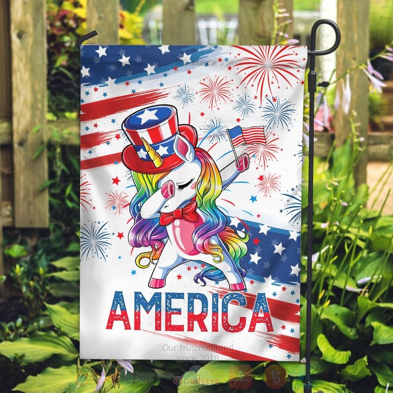 BEST Unicorn America Independence Day All Over Print Flag