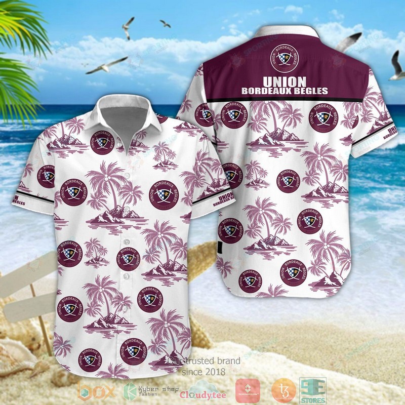 Union Bordeaux Begles Hawaiian shirt, short word3