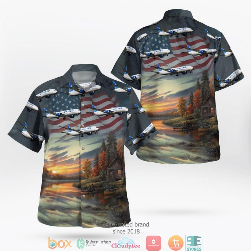 United Airlines Boeing 787 9 Dreamliner Independence Day Hawaiian Shirt 9 United Airlines Boeing 787 9 Dreamliner Independence Day Hawaiian Shirt word2